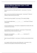 Amtrak Block Operator Quiz 3 with complete solutions