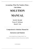 Accounting&colon; What The Numbers Mean 13th Edition - Solution Manual by David H&period; Marshall&comma; Wayne W&period; McManus&comma; Daniel F&period; Viele