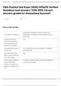 CBIS Practice Test Exam &lpar;2025&rpar; UPDATE Verified Questions And Answers &vert; With 100&percnt; Correct Answers graded A&plus; Guaranteed Success&excl;&excl;