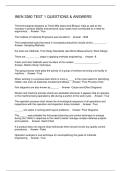 INEN 3380 TEST 1 QUESTIONS & ANSWERS