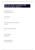 AMT 201&colon; Exam 5 questions with verified answers rated A&plus;