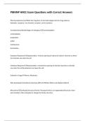 PMHNP ANCC Exam Questions with Correct Answers 
