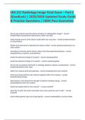 LRA 211 Radiology Image Final Exam Part 2 &ndash; 2025&sol;2026 Study Guide & Practice Questions &vert; 100&percnt; Pass Guarantee