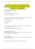 NC Ornamental and Turfgrass Pest Management EXAM QUESTIONS WITH CORRECT ANSWERS&period;pdf