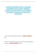 LICENSE INSTRUCTOR &sol; LICSENSE  EXAMINER TEST MOST NEWEST  2025&sol;2026 QUESTIONS and CORRECT  ANSWERS GRADED A&plus;&vert;ASSURED  SUCCESS 