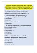 UNE MICROBIOLOGY FINAL EXAM QUESTIONS AND  ANSWERS WITH COMPLETE SOLUTIONS LATEST UPDATE  CORRECTLY ANSWERED 100&percnt; SOLVED REVISED 2025 