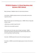 PSY2012 Chapters 1-3 Exam Questions And Answers 100&percnt; Solved 