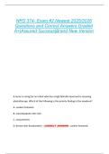 NRS 374- Exam &num;2 Newest 2025&sol;2026  Questions and Correct Answers Graded  A&plus;&vert;Assured Success&vert;Brand New Version 