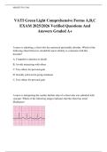 VATI Green Light Comprehensive Forms A&comma;B&comma;C  EXAM  Verified Questions And  Answers Graded A&plus; 
