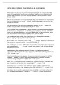 ISDS 351 EXAM 2 QUESTIONS & ANSWERS