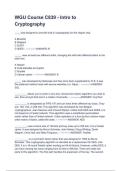 WGU Course C839 - Intro to Cryptography Questions  with correct Answers &lpar;A&plus; GRADED 100&percnt; VERIFIED&rpar;&vert; 2025&sol;2026