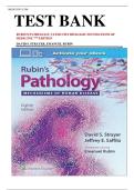 TEST BANK  RUBIN'S PATHOLOGY&colon; CLINICOPATHOLOGIC FOUNDATIONS OF  MEDICINE 8TH EDITION  DAVID S&period; STRAYER&comma; EMANUEL RUBIN&vert;&vert;ISBN&colon;9781496386144