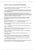 ISDS 351 EXAM 1 QUESTIONS & ANSWERS