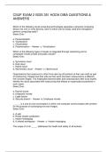 CSUF EXAM 2 ISDS 351 HODA DIBA QUESTIONS & ANSWERS