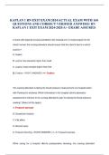 Kaplan RN Exit Exam 2024 (160 Questions and Verified Answers)