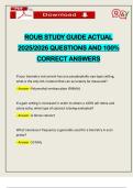 ROUB STUDY GUIDE ACTUAL 2025&sol;2026 QUESTIONS AND 100&percnt; CORRECT ANSWERS