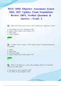 WGU D282 Objective Assessment &lpar;Latest 2026&sol; 2027 Update&rpar; Cloud Foundations Review&vert; 100&percnt; Verified Questions & Answers &vert; Grade A