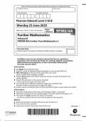 2025 Pearson Edexcel A Level Further Mathematics Paper 4A &lpar;9FM0&sol;4A&colon; Further Pure 2&rpar;