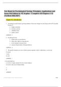 Test Bank for Psychological Testing&colon; Principles&comma; Applications&comma; and Issues 9th Edition by M&period; Kaplan &ndash; Complete All Chapters 1-21 &lpar;Verified 2026&sol;2027&rpar;