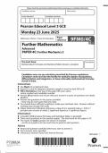 2025 Pearson Edexcel A Level Further Mathematics Paper 4C &lpar;9FM0&sol;4C&colon; Further Mechanics 2&rpar;