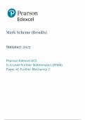 2025 Pearson Edexcel A Level Further Mathematics Mark Scheme Paper 4C &lpar;9FM0&sol;4C&colon; Further Mechanics 2&rpar;