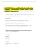 WGU D251 Advanced Auditing Final Exam Questions with 100&percnt; Correct Answers&comma; WGU D251  OA Exam Questions With Correct Answers & WGU D251 Final Exam Prep Questions with 100&percnt; Correct Answers Latest Updated 2026&sol;2027 &vert; Guaranteed A&plus;
