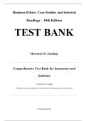 Test Bank for Business Ethics&colon; Case Studies and Selected Readings&comma; 10th Edition by Jennings