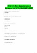 DHL 101 Test Questions And Answers 100&percnt; Verified 2025&sol;2026