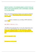 NICET LEVEL 1 WATER BASED LAYOUT EXAM PRACTICE QUESTIONS AND ANSWERS &vert; GRADE A&plus; GUARANTEE