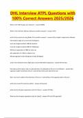 Package Deal For DHL 101 Exam Questions with 100&percnt; Correct Answers 2025&sol;2026