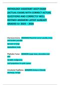 PATHOLOGY ASSISTANT ASCP EXAM &lpar;ACTUAL EXAM&rpar; WITH CORRECT ACTUAL QUESTIONS AND CORRECTLY WELL DEFINED ANSWERS LATEST ALREADY GRADED A&plus; 2025 &ndash; 2026