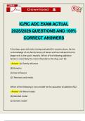 IC&sol;RC ADC EXAM ACTUAL 2025&sol;2026 QUESTIONS AND 100&percnt; CORRECT ANSWERS