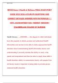 NR222 Exam 3 Health & Wellness Final Study Guide & Practice Questions