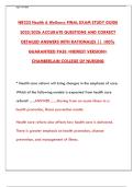 NR222 Final Exam Review&colon; Health & Wellness Study Guide & Practice Questions