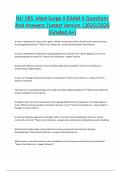 NU 185&colon; Med-Surge II EXAM 4 Questions And Answers &vert;Latest Version &vert;2025&sol;2026 &lpar;Graded A&plus;&rpar;
