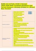 NURS 323 ACTUAL EXAM 2 Newest  2025&sol;2026 With Complete Questions And  Correct Answers &vert;Already Graded A&plus;&vert;&vert;Brand  New Version&excl; 