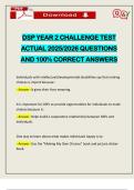 PACKAGE DEAL&colon;&colon;&colon; DSP YEAR 1&comma;2 ACTUAL 2025&sol;2026 &vert; Q&A 100&percnt; PASS