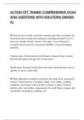 ACTION CPT TRAINER COMPREHENSIVE EXAM 2026 QUESTIONS WITH SOLUTIONS GRADED A+