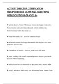 ACTIVITY DIRECTOR CERTIFICATION ACTUAL EXAM PAPER 2026 QUESTIONS WITH SOLUTIONS GRADED A&plus;