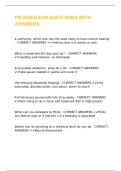 PN 3006 EXAM QUESTIONS WITH ANSWERS