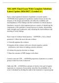 NSG 6691 Final Exam With Complete Solutions Latest Update 2026&sol;2027 &vert; Graded A&plus;&period;