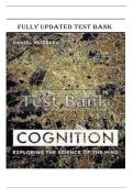Test Bank for Cognition&colon; Exploring the Science of the Mind&comma; 7th Edition by Daniel Reisberg