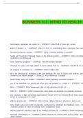 BUSINESS 311&colon; INTRO TO HEALTH ADMIN
