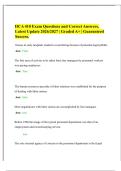HCA 410 Exam Questions and Correct Answers&comma; Latest Update 2026&sol;2027 &vert; Graded A&plus; &vert; Guaranteed Success&period;