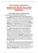 Gray's Anatomy&colon; The Anatomical Basis of Clinical Practice 42nd Edition Exam Test 4 Questions and Answers&vert;100&percnt; Correct&vert; Latest Update with Rationale&period;