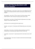 Glass and Glazing Questions with correct answers