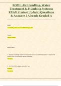 BOMI&colon; Air Handling&comma; Water  Treatment & Plumbing Systems  EXAM &lpar;Latest Update&rpar; Questions  & Answers &vert; Already Graded A