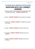 FLORIDA BAIL BONDS STATE EXAM  QUESTIONS WITH 100&percnt; CORRECT  ANSWERS