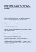 HEALTH AND SAFETY - VTCT LEVEL 3 DIPLOMA IN BEAUTY THERAPY QUESTIONS WITH 100&percnt; CORRECT ANSWERS&period;