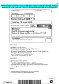 2025 Pearson Edexcel GCSE &lpar;9&ndash;1&rpar; JUNE HISTORY PAPER 3&colon; Modern depth study Option 30&colon; Russia and the Soviet Union&comma; 1917&ndash;41 QUESTION PAPER And MARK SCHEME MERGED